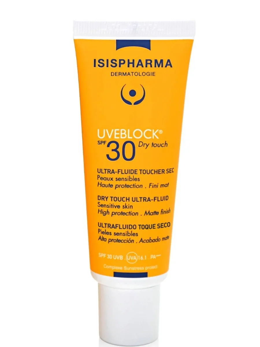 obrazek 1 Isispharma Uveblock SPF30 - Ultralekki fluid dry touch  bezbarwny 40ml 40 ml