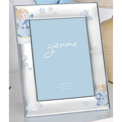 Picture A unique photo frame 13x18 cm decorated with blue angels
