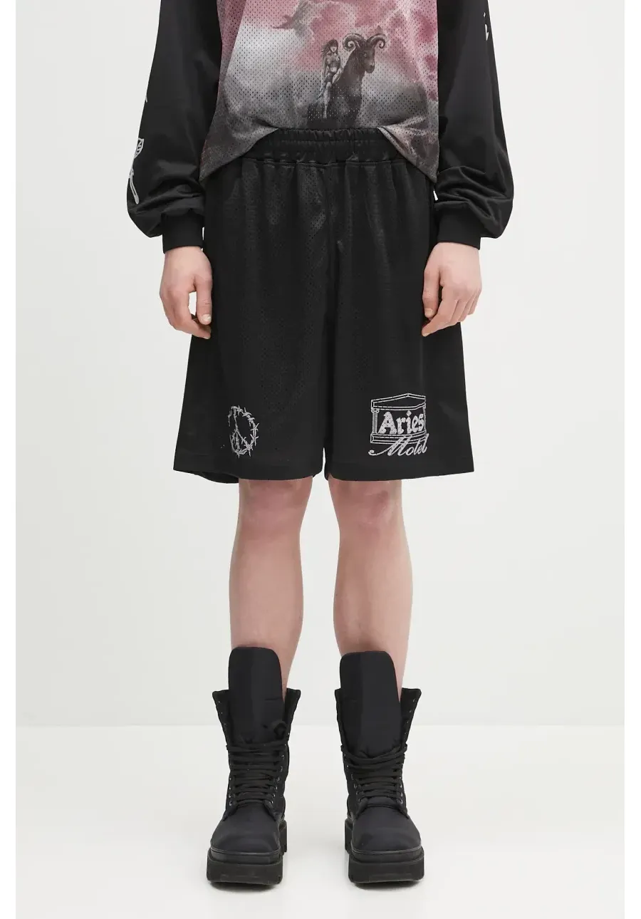 obrazek 1 Aries szorty Ramscape Airtex Shorts kolor czarny z nadrukiem AR3005003
