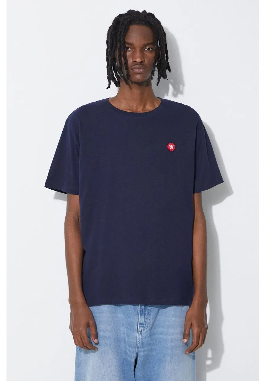 obrazek 1 Wood Wood t-shirt bawełniany kolor granatowy gładki