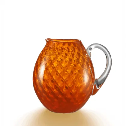 Zdjęcie Fantastyczny wazon w kolorze pomarańczowym z włoskiego szkła Murano