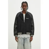 Zdjęcie Represent kurtka bomber wełniana Raglan Varsity Jacket kolor czarny przejściowa oversize MLM1803.01