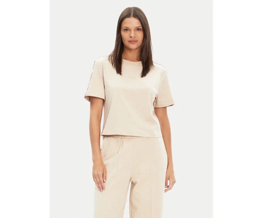 obrazek 1 Guess T-Shirt V3RI08 I3Z14 Beżowy Regular Fit