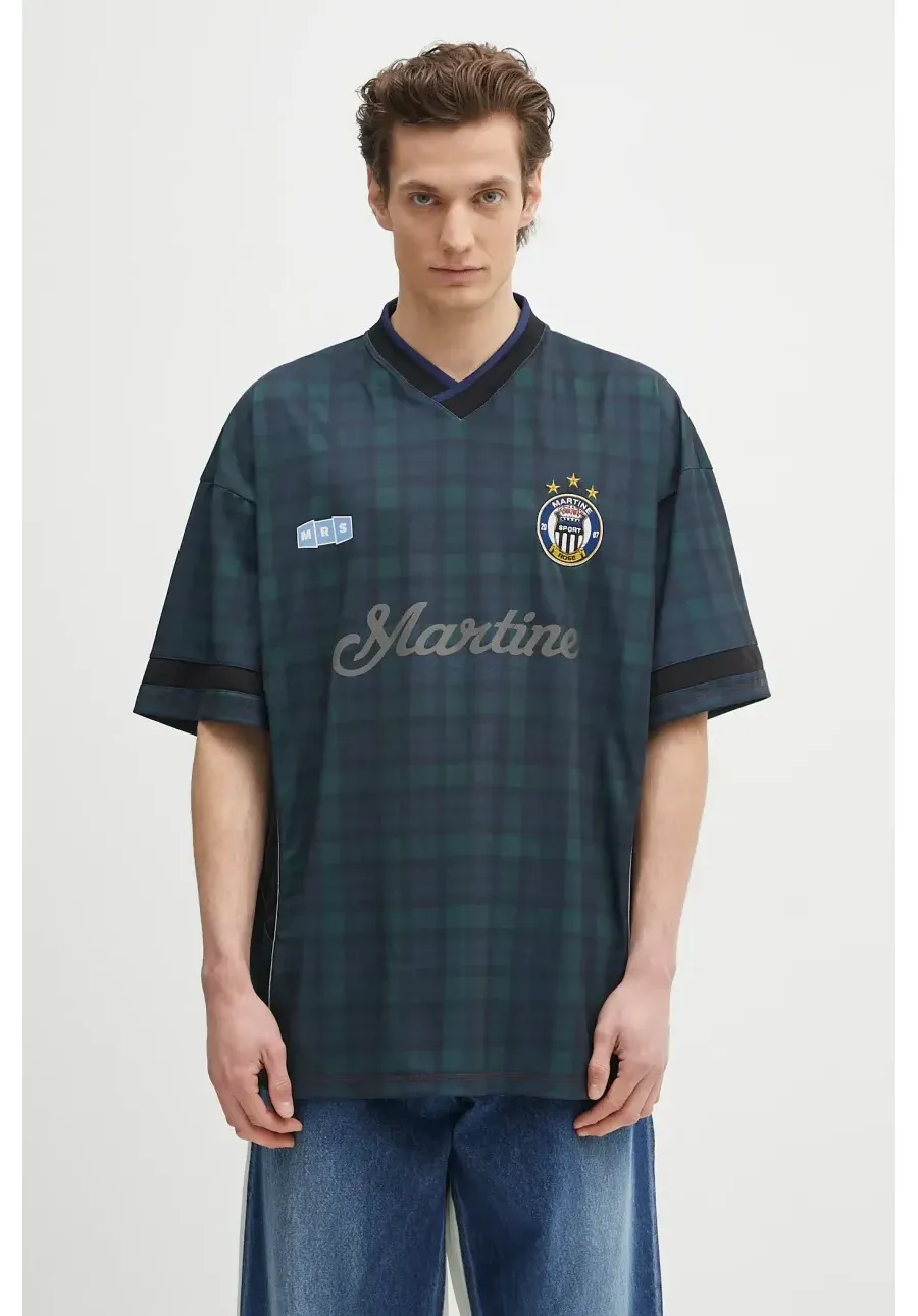 obrazek 1 Martine Rose t-shirt Football kolor zielony z nadrukiem 179JT11024