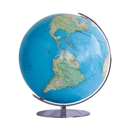 Picture Chrome-plated globe on the desk