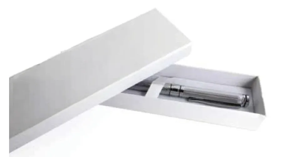 obrazek 1 Stylowy biały kartonowy piórnik