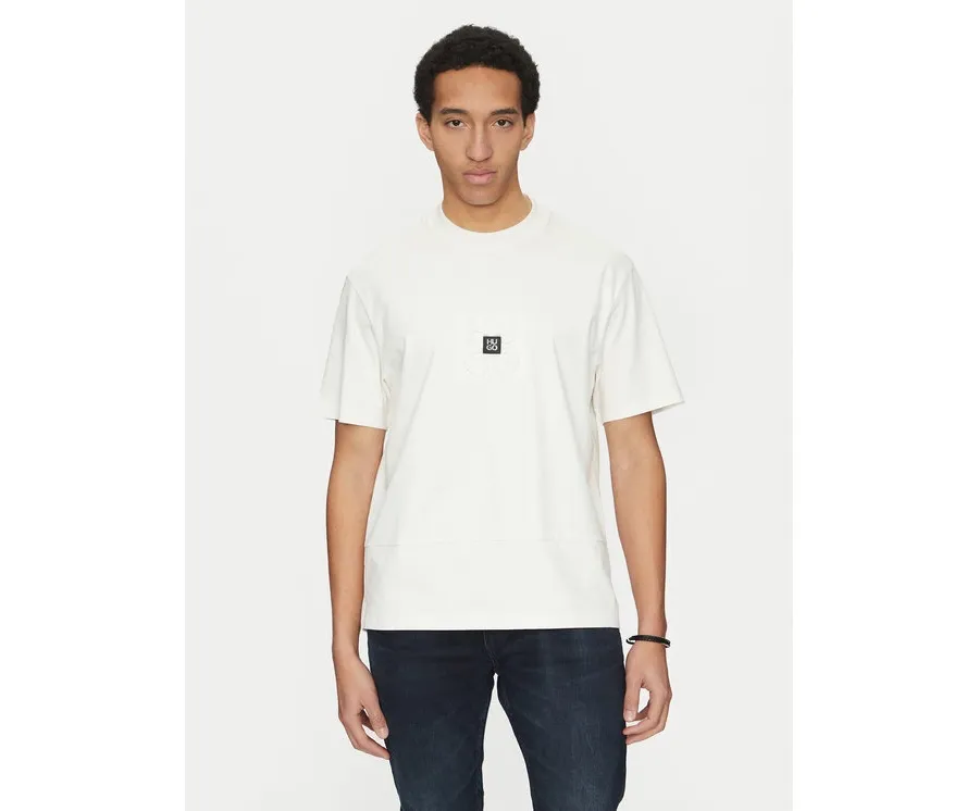 obrazek 1 HUGO T-Shirt Debostac 50535499 Écru Relaxed Fit