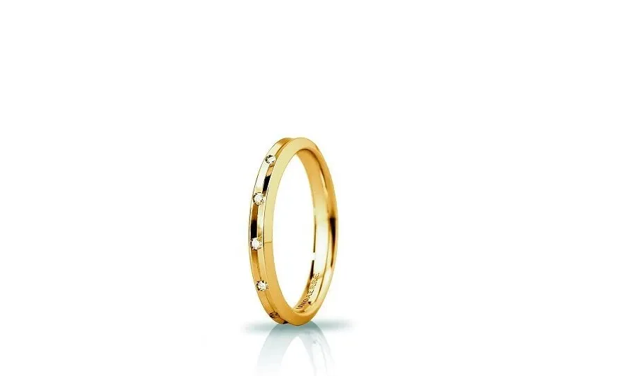 obrazek 1 Genialna smukła obrączka z 8 brylantami 0,08 ct