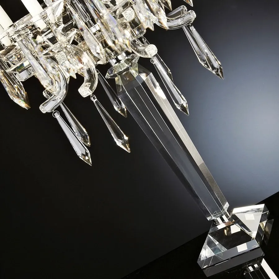 picture 3 Elegant Italian candlestick made of crystal on the dinning table