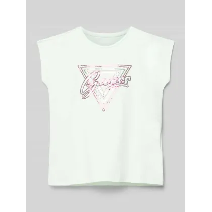 Zdjęcie T-shirt z wyhaftowanym logo i cekinami