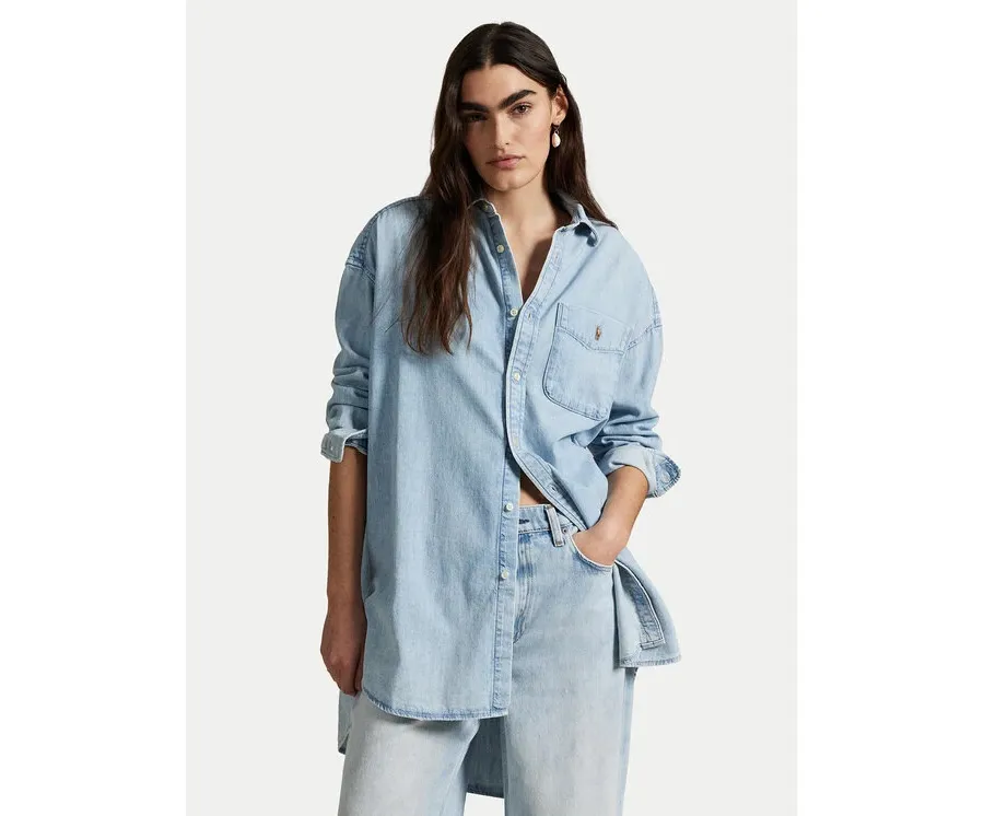 obrazek 1 Polo Ralph Lauren Koszula jeansowa 211964726001 Niebieski Oversize