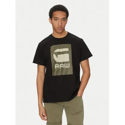 Zdjęcie G-Star Raw T-Shirt Burger Box Rain D26478-C336 Czarny Regular Fit