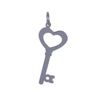 Zdjęcie Gustowna zawieszka w kształcie klucza wykonana z białego złota