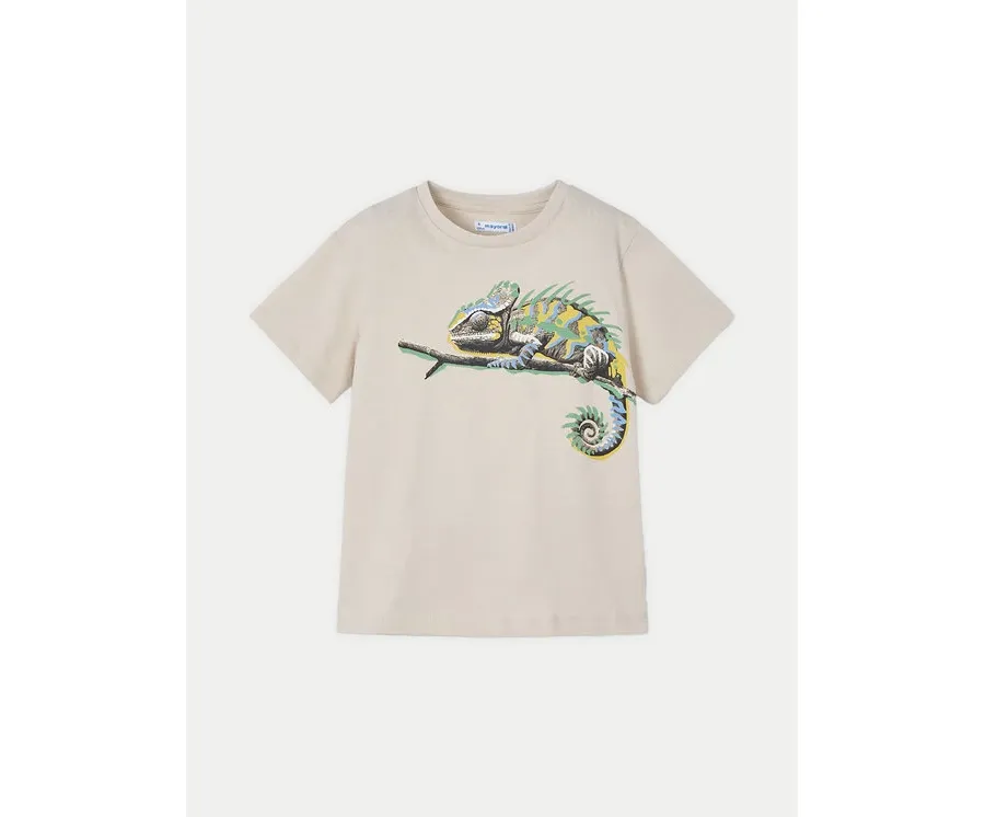 obrazek 1 Mayoral T-Shirt 3045 Beżowy Regular Fit