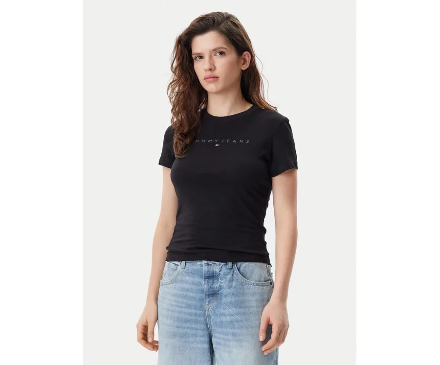 obrazek 1 Tommy Jeans T-Shirt Tonal Linear DW0DW20315 Czarny Slim Fit