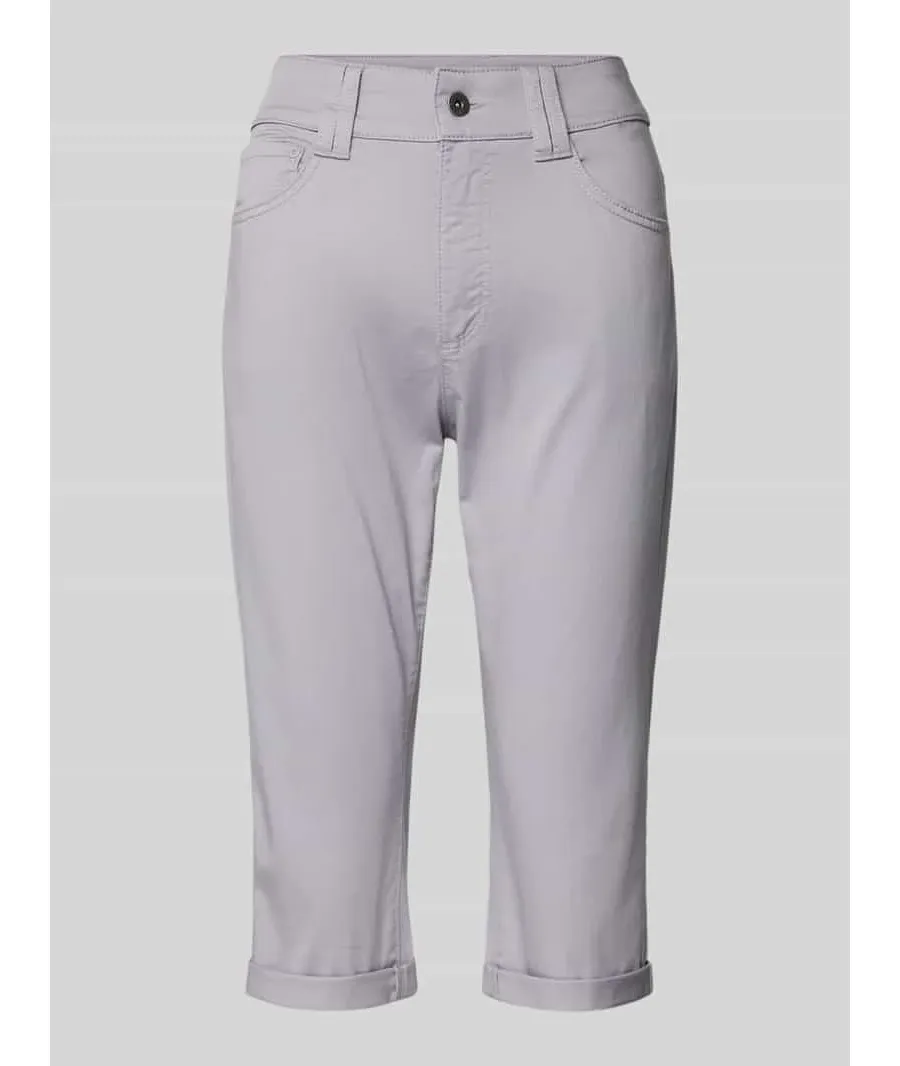 obrazek 1 Spodnie capri o kroju regular fit z 5 kieszeniami