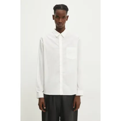 Zdjęcie A.P.C. koszula bawełniana Chemise Clement męska kolor biały relaxed z kołnierzykiem klasycznym COEVD-H12512