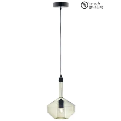 Zdjęcie Luksusowa duża wisząca lampa ze szkła Murano do salonu