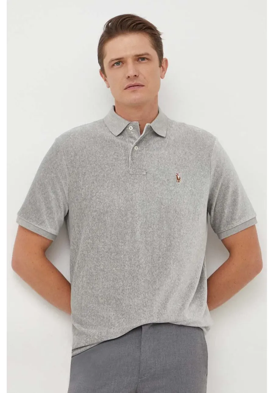 obrazek 1 Polo Ralph Lauren polo męski kolor szary melanżowy