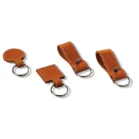 Picture Saddle leather keychain in 2 shapes to choose from