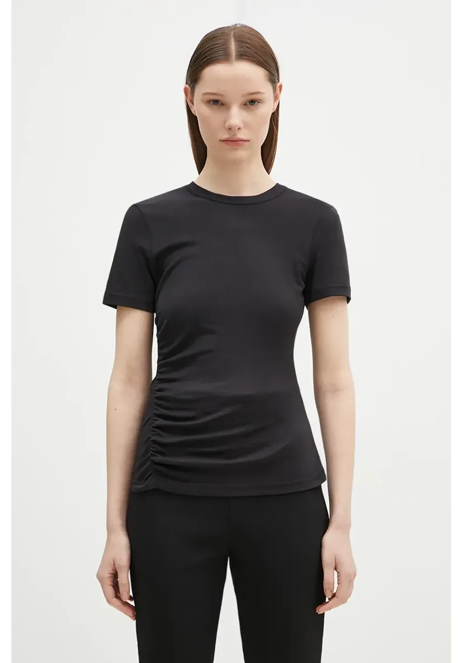 obrazek 1 Samsoe Samsoe t-shirt bawełniany Saevelyn damski kolor czarny F24400022