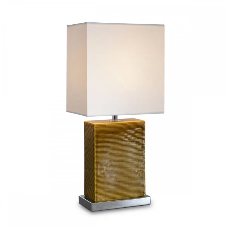 obrazek 1 Lampa stołowa z żebrowaną oprawą H.42xL.20xP.12 cm