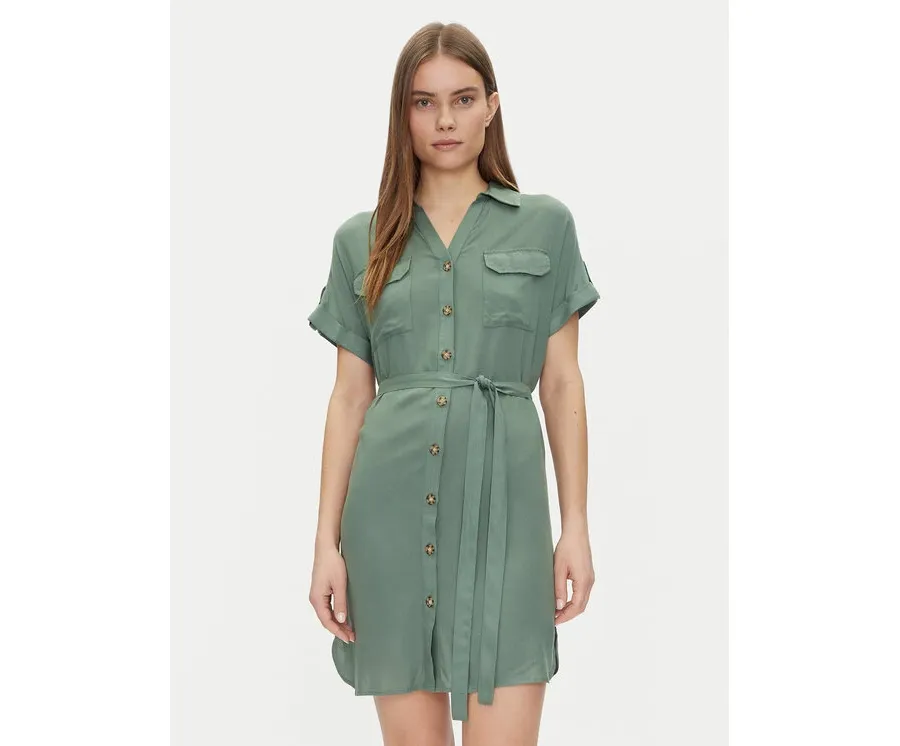obrazek 1 Vero Moda Sukienka koszulowa Bumpy 10325828 Zielony Loose Fit