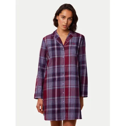 Zdjęcie Triumph Koszula nocna Boyfriend NDW X Checks 10216520 Bordowy