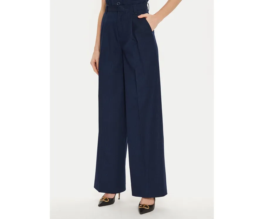 obrazek 1 TWINSET Spodnie materiałowe 242TP2151 Granatowy Wide Leg