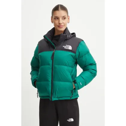 Zdjęcie The North Face kurtka puchowa 1996 Retro Nuptse damska kolor zielony zimowa NF0A3XEONL11