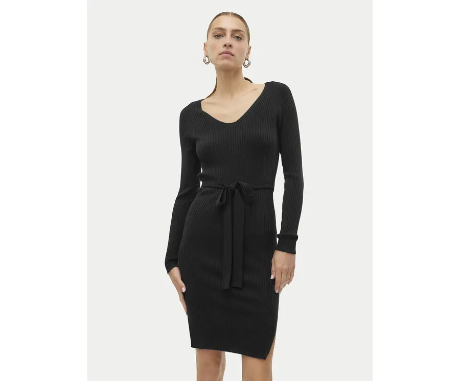 obrazek 1 Vero Moda Sukienka dzianinowa Saba 10309320 Czarny Slim Fit