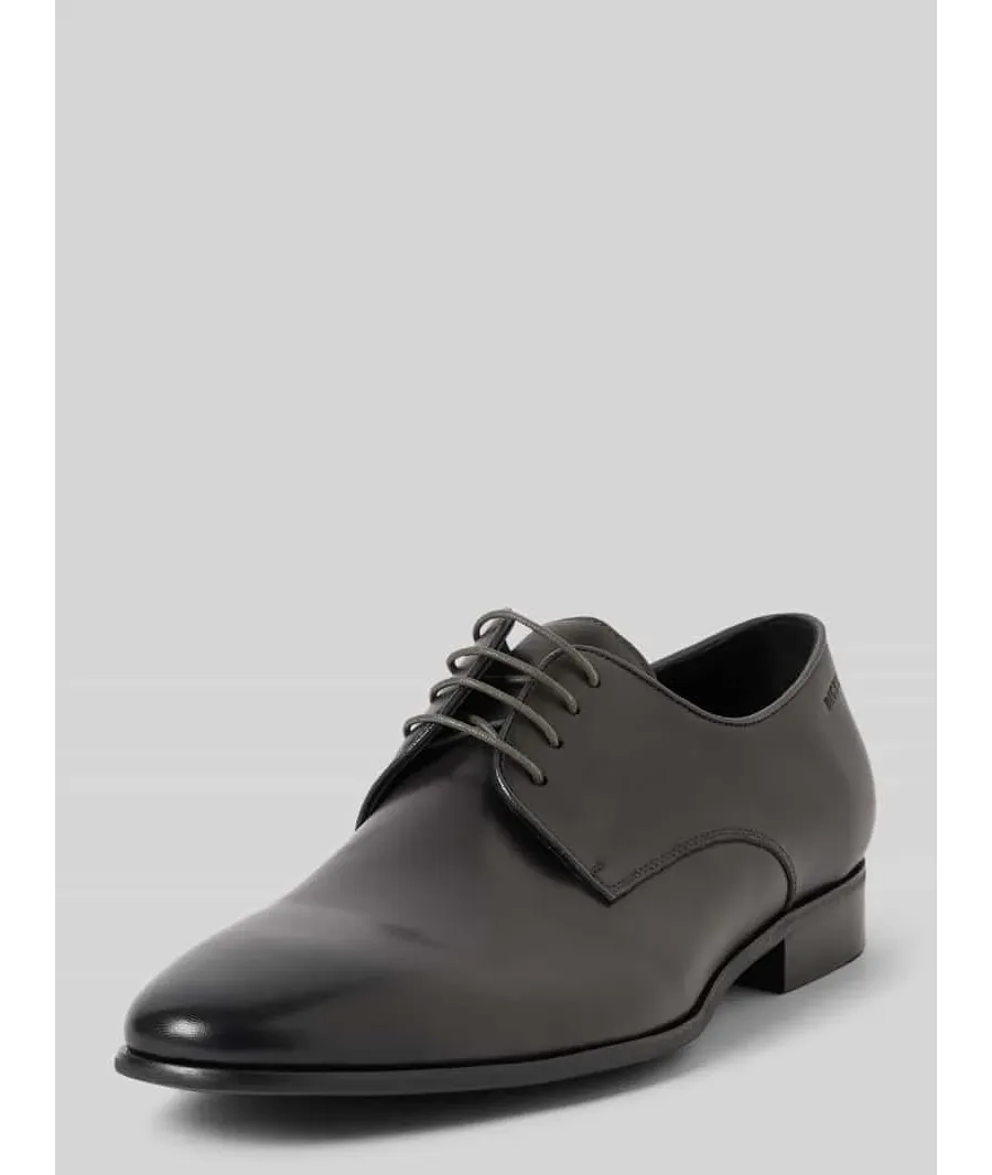 obrazek 1 Buty sznurowane ze skóry z detalem z logo