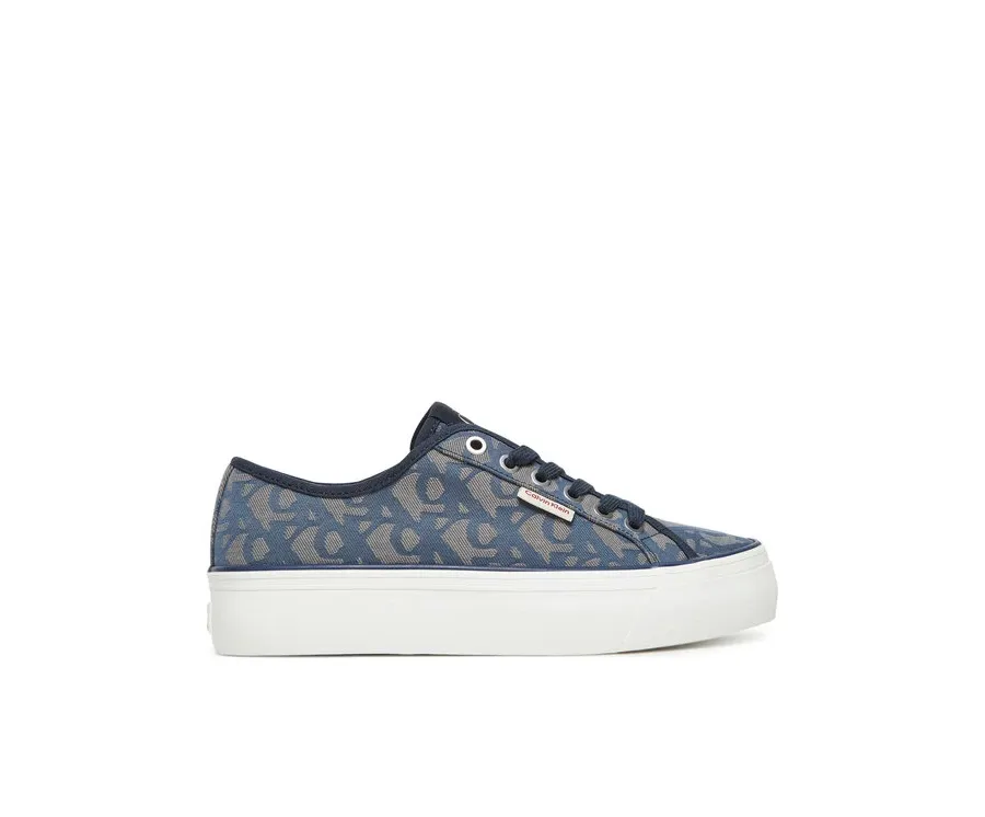 obrazek 1 Calvin Klein Jeans Sneakersy Vulc Flatf Jacquard YW0YW01965 Granatowy