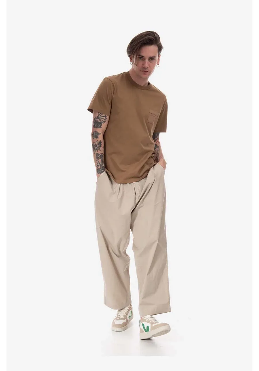 obrazek 1 Neil Barett t-shirt bawełniany kolor brązowy gładki PBJT148.U501C-1390