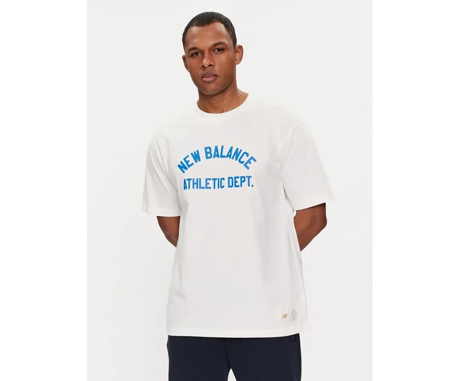 obrazek 1 New Balance T-Shirt Greatest Hits MT41514 Biały Relaxed Fit