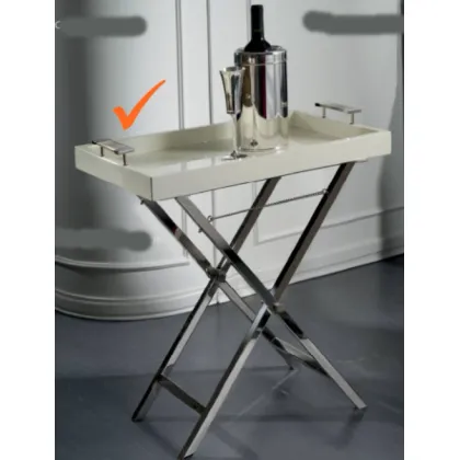 Picture Exclusive ivory tray with nickel brass handles