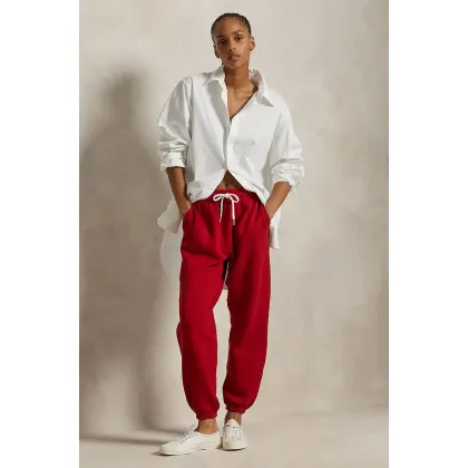 Zdjęcie Polo Ralph Lauren spodnie dresowe kolor czerwony gładkie 211943009