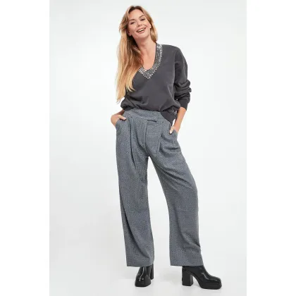 Zdjęcie Spodnie damskie z kryształkami Patre PINKO Pinko