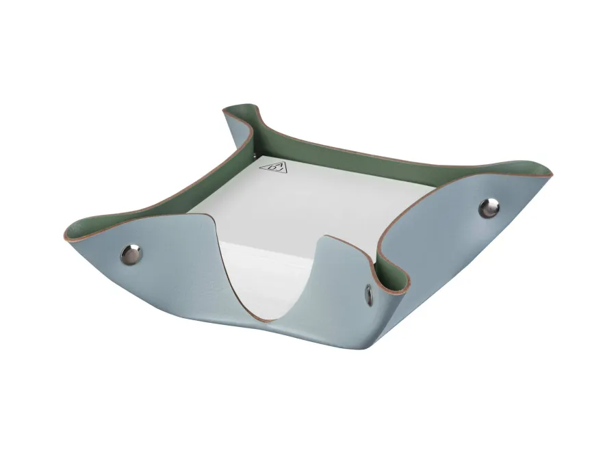 obrazek 2 Stylowy pojemnik na karteczki 10х10хH4 cm w kolorze jasnego błękitu