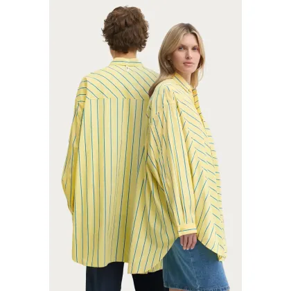 Zdjęcie Sunnei koszula bawełniana kolor żółty relaxed z kołnierzykiem klasycznym RTWXSHR012