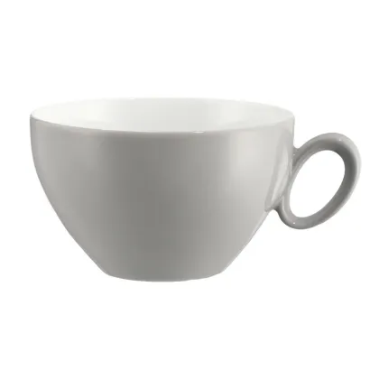 Zdjęcie Ekskluzywna duża porcelanowa filiżanka do kawy w kolorze kamiennym szarym - Seltmann Weiden