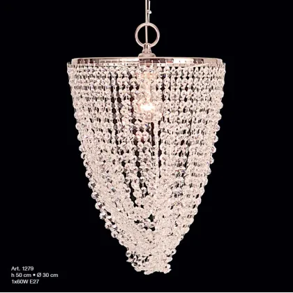 Zdjęcie Stylowy żyrandol z przezroczystym kryształem Asfour - Il Paralume Marina
