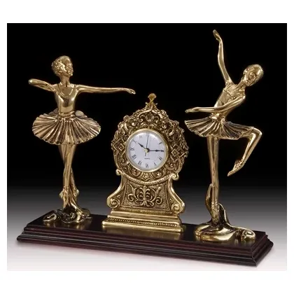 Picture Beautiful ballerina clock in bronze