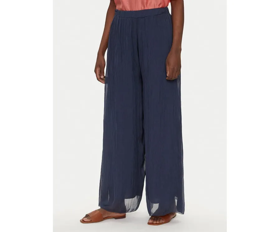 obrazek 1 Bomboogie Spodnie palazzo PW8992TSET5 Granatowy Relaxed Fit
