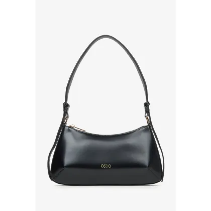 Zdjęcie Estro: Czarna skórzana torebka damska typu bagietka