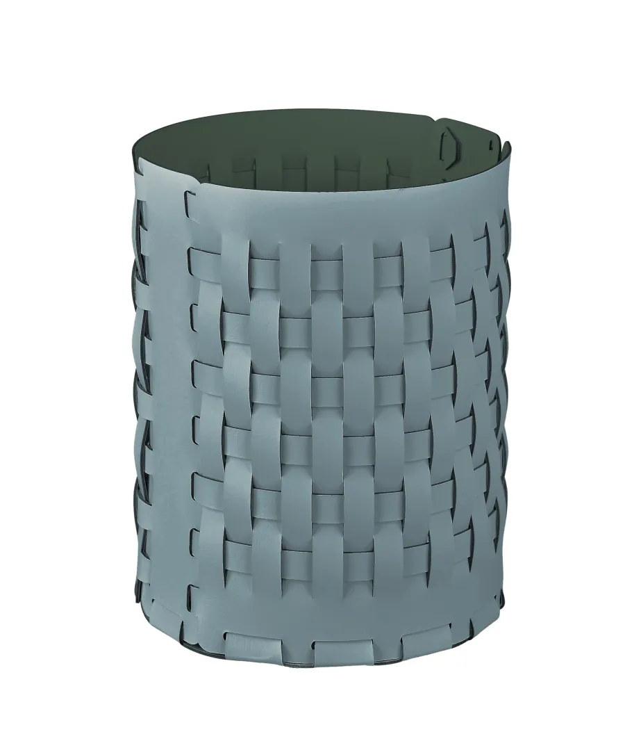 obrazek 1 Jasnobłękitny pleciony kosz Bottega Ø20xH25