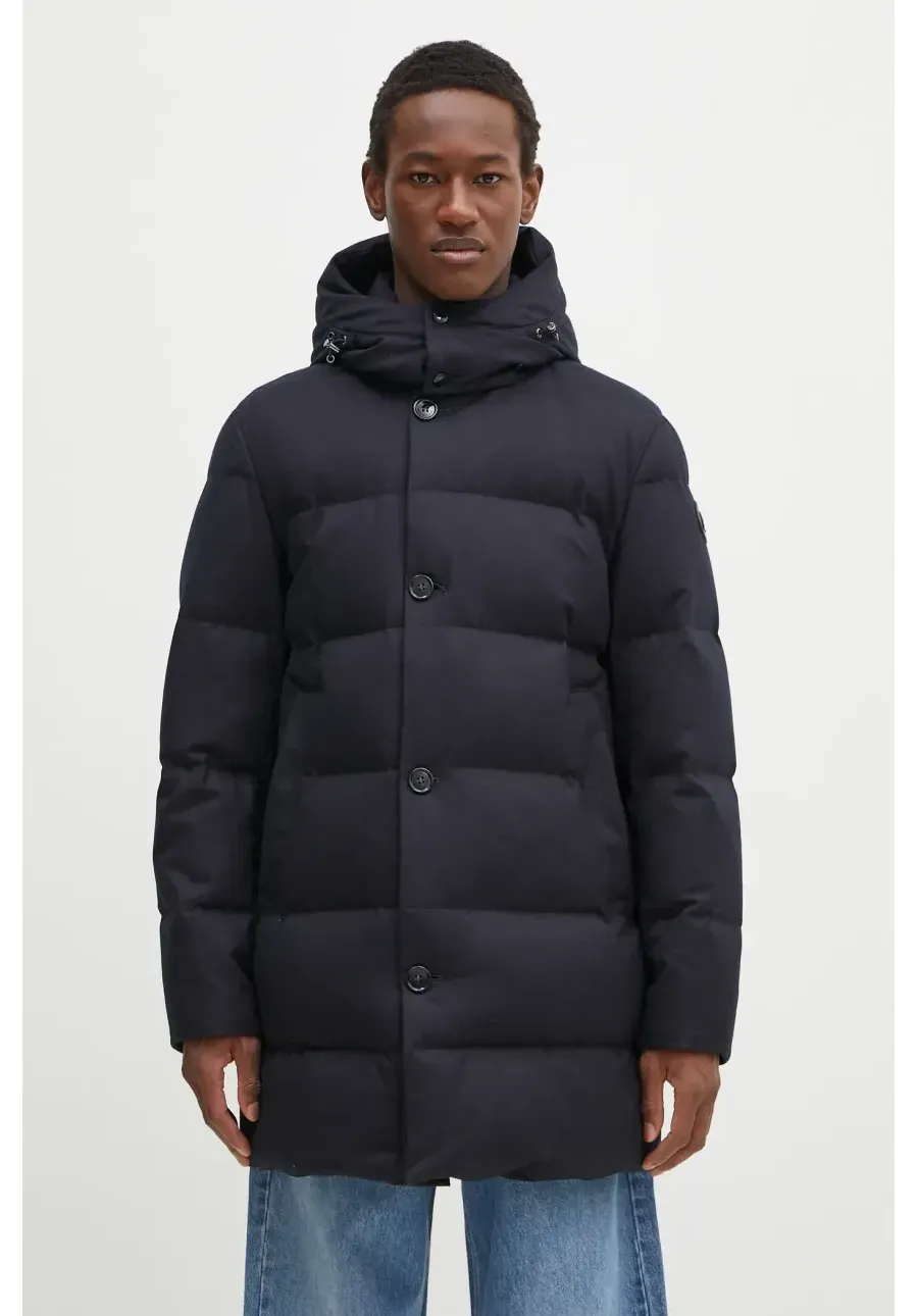 obrazek 1 Woolrich kurtka wełniana Luxe Long Parka kolor granatowy zimowa CFWOOU0627MRUT3108