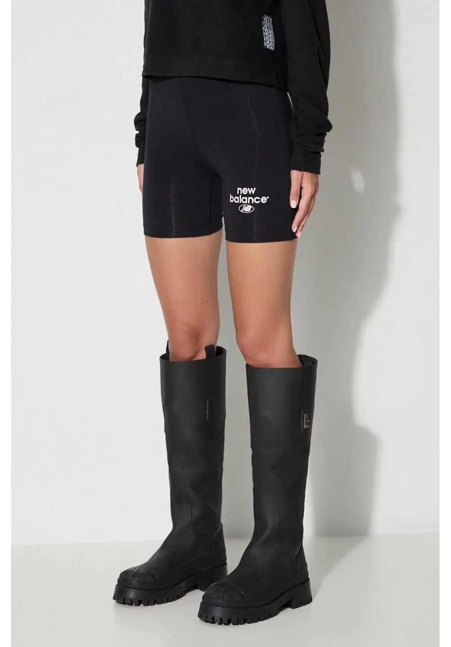 obrazek 1 New Balance szorty damskie kolor czarny z nadrukiem high waist WS31504BK-4BK