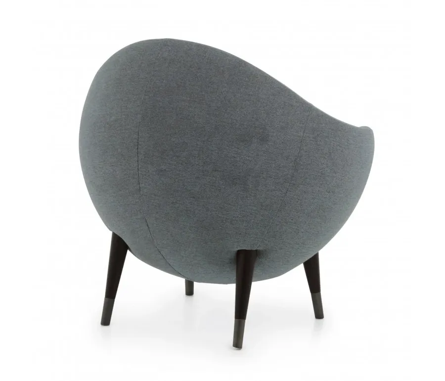 obrazek 2 Designerski szary fotel w kształcie kuli - Sevensedie