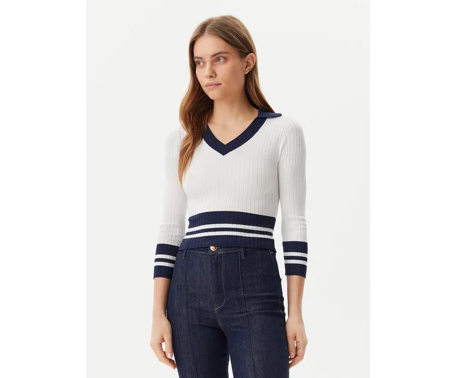 obrazek 1 Guess Sweter W5GR46 Z3L10 Écru Regular Fit